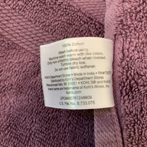 Sonoma Bath Towel Purple - Picture 2 of 4
